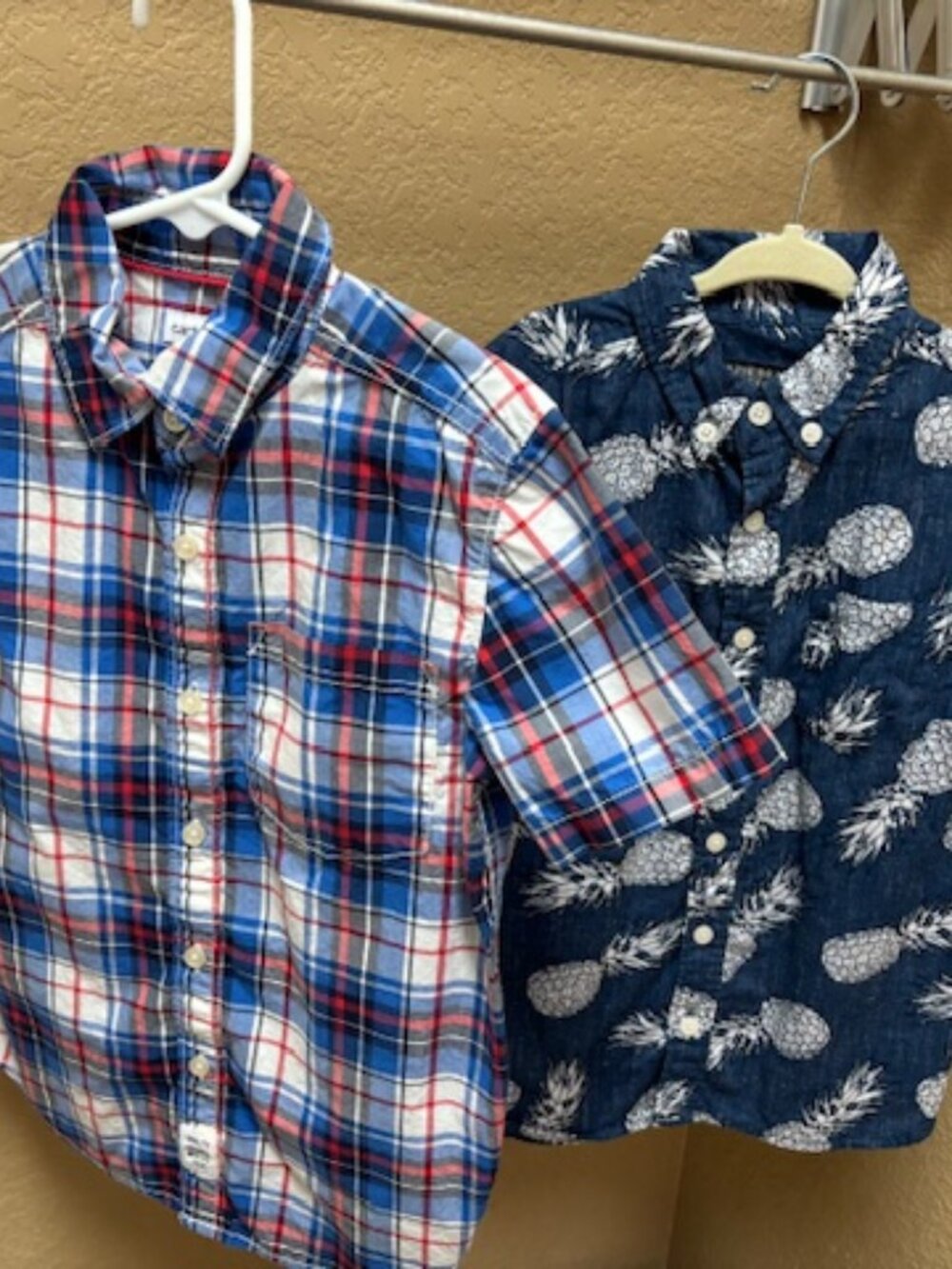 Short Sleeved Button Up Toddler Tops